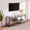 Wood Metal TV Stand with Open Shelves for TVs up to 60 Inches
